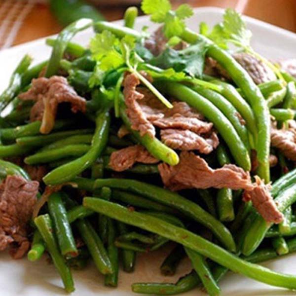 Tim heo xào đậu que